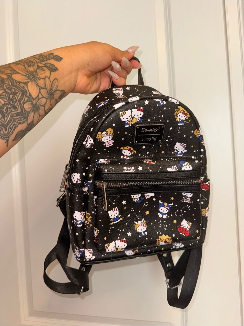 Loungefly Black Hello Kitty Galaxy Mini Backpack
